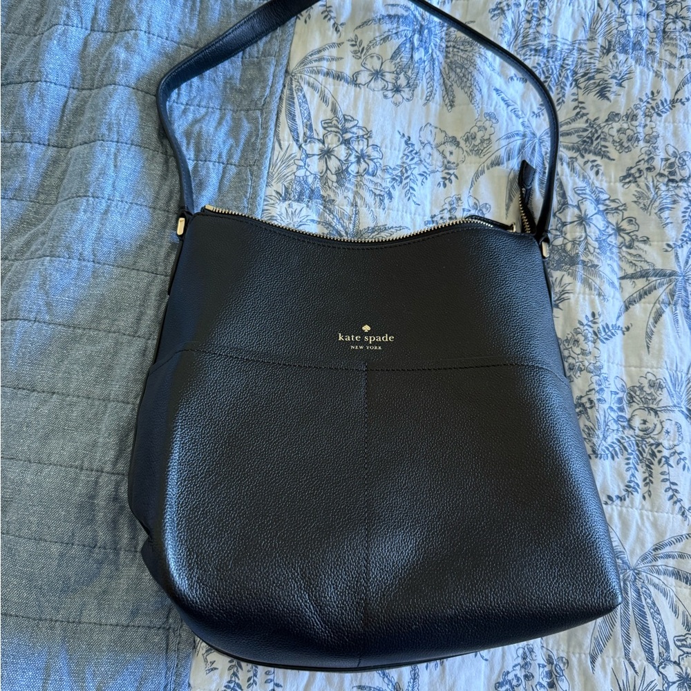 Kate Spade Black Pebbled Leather Shoulder Bag